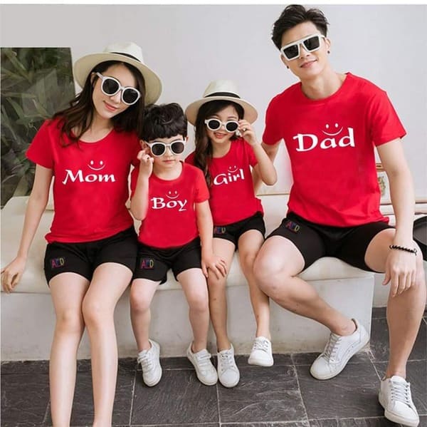 In áo gia đình theo yêu cầu đẹp